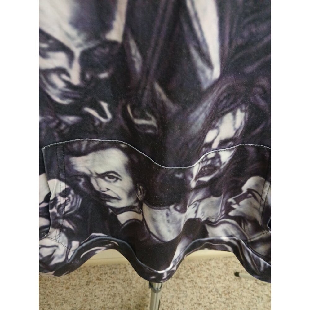 " HORROR HOODIE " UNISEX MEDIUM SIZE BLACK AND WHITE NYLON BLEND PULLOVER - Picture 7 of 14